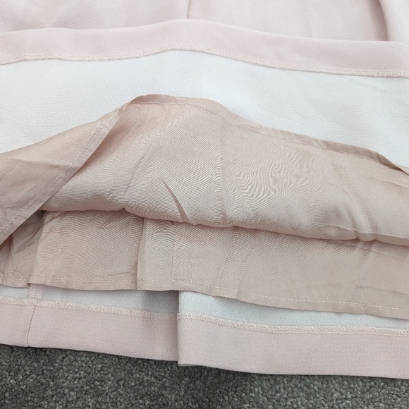 Bcbg Generation Women's XS Pink Pleated Front V Neck Sleeveless Dress Blush Pink - Picture 7 of 8